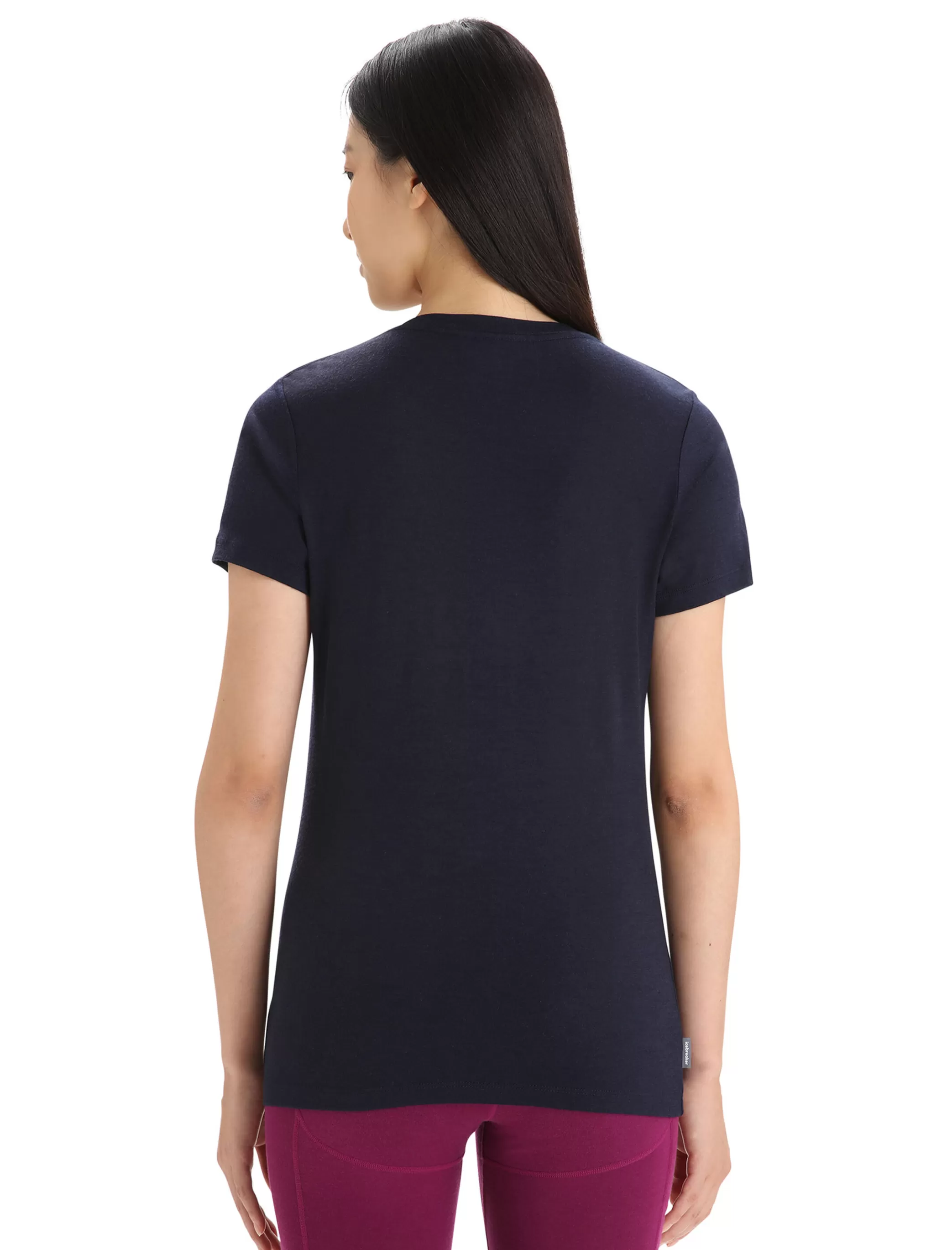 Online icebreaker Women'S Merino Tech Lite Ii Short Sleeve Scoop T-Shirt Nature Celebration Midnight Navy