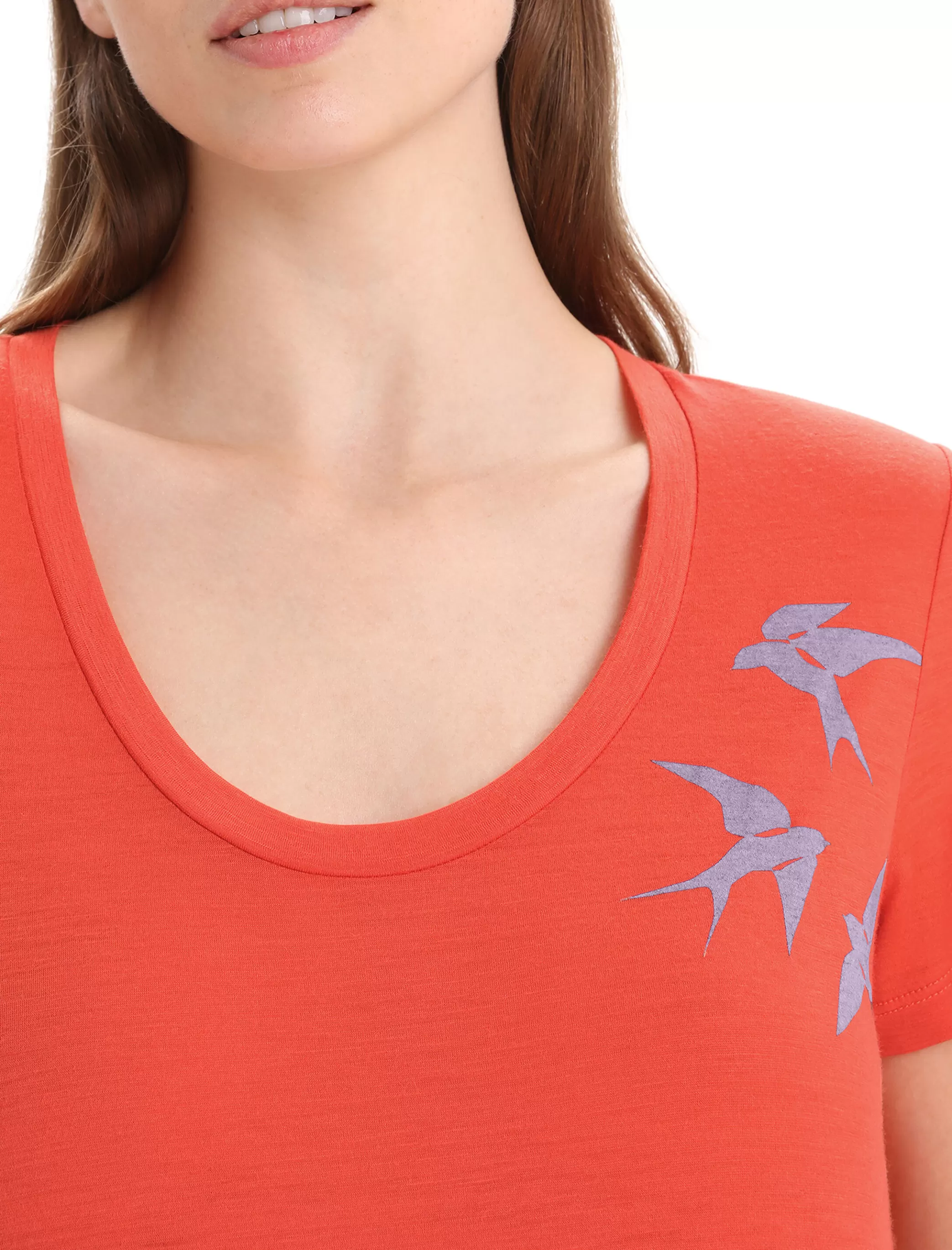 Store icebreaker Women'S Merino Tech Lite Ii Short Sleeve Scoop T-Shirt Swarming Shapes Vibrant Earth