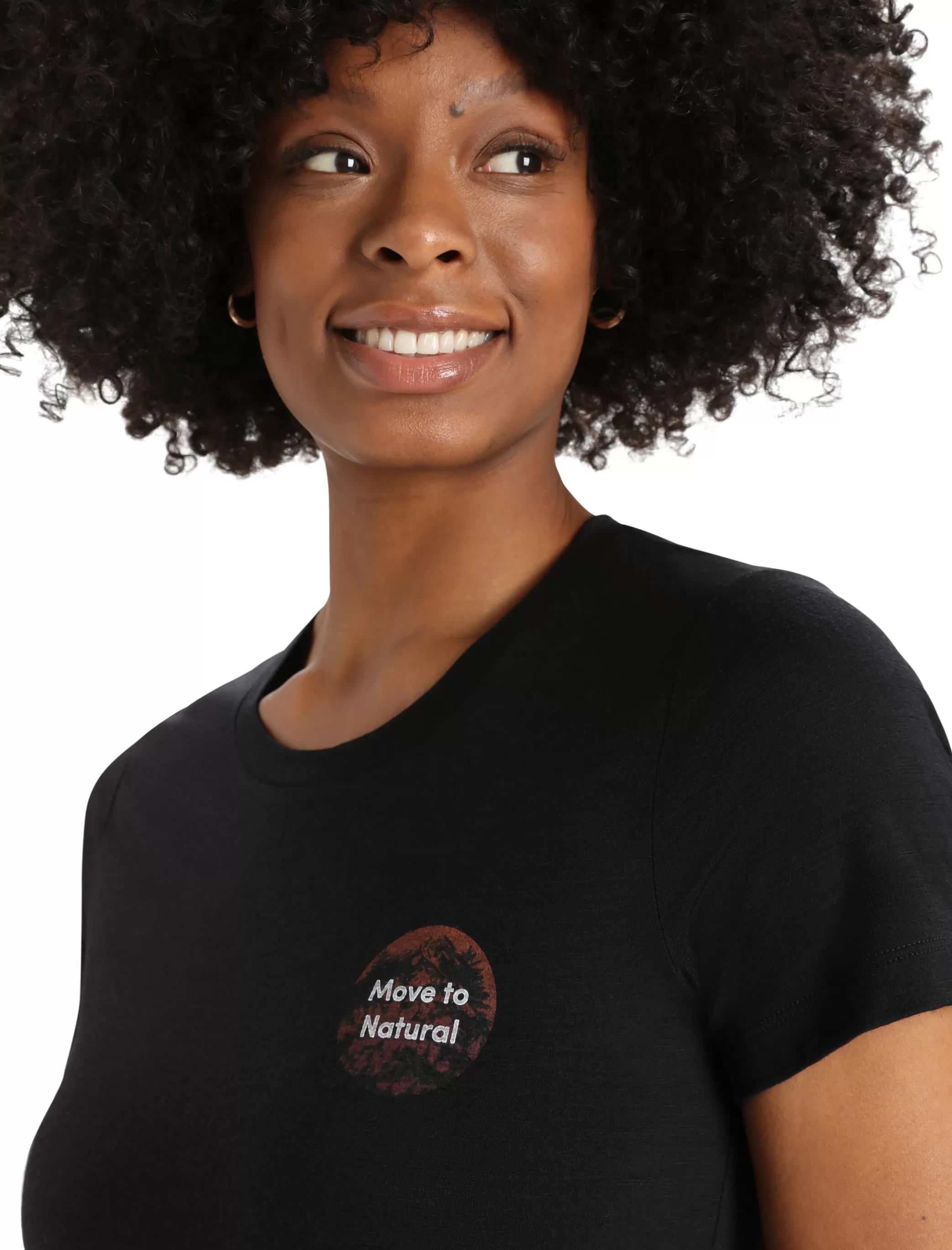 Discount icebreaker Women'S Merino Tech Lite Ii Short Sleeve Tee Natural Alps Black