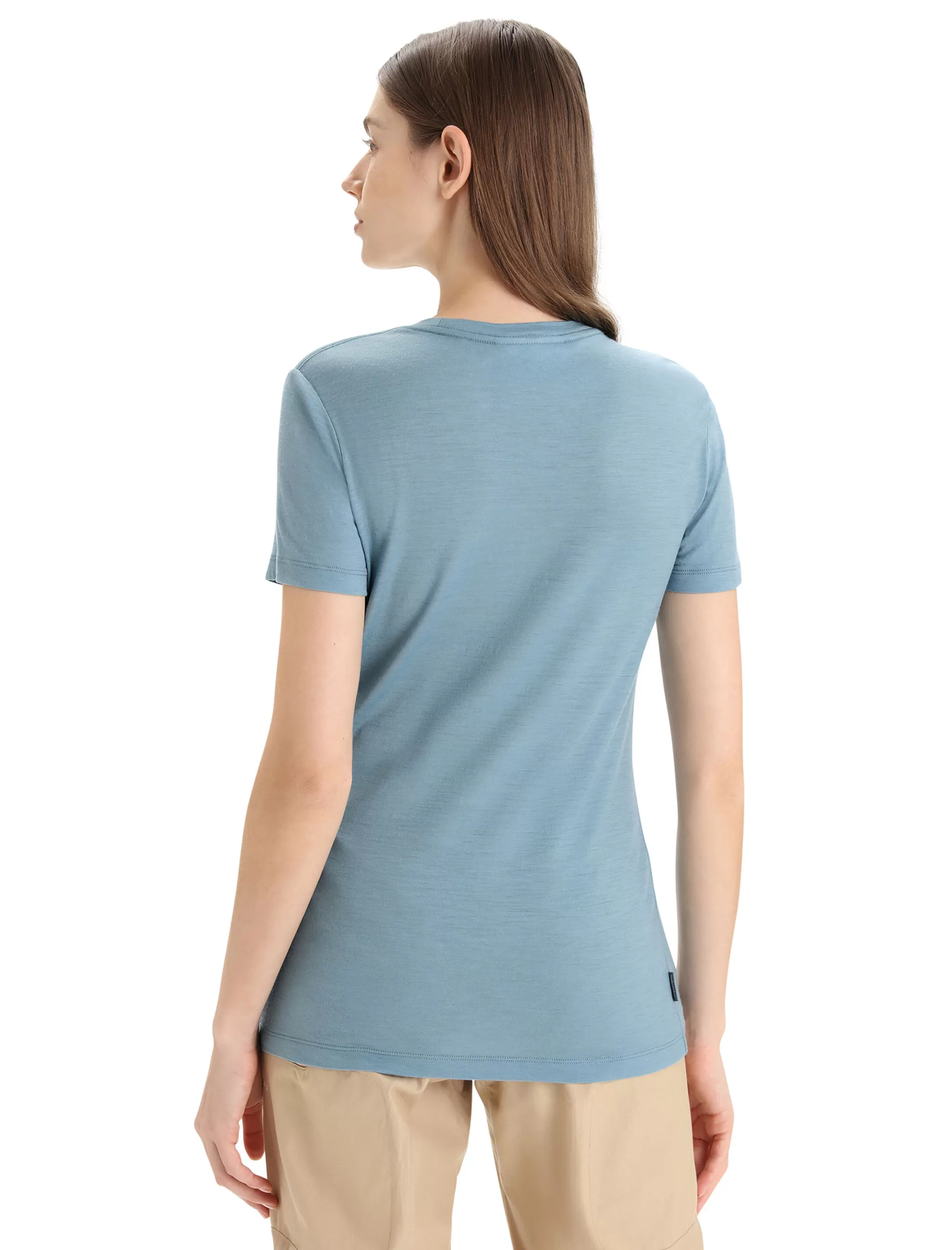 Shop icebreaker Women'S Merino Tech Lite Ii Short Sleeve T-Shirt Earth Astral Blue