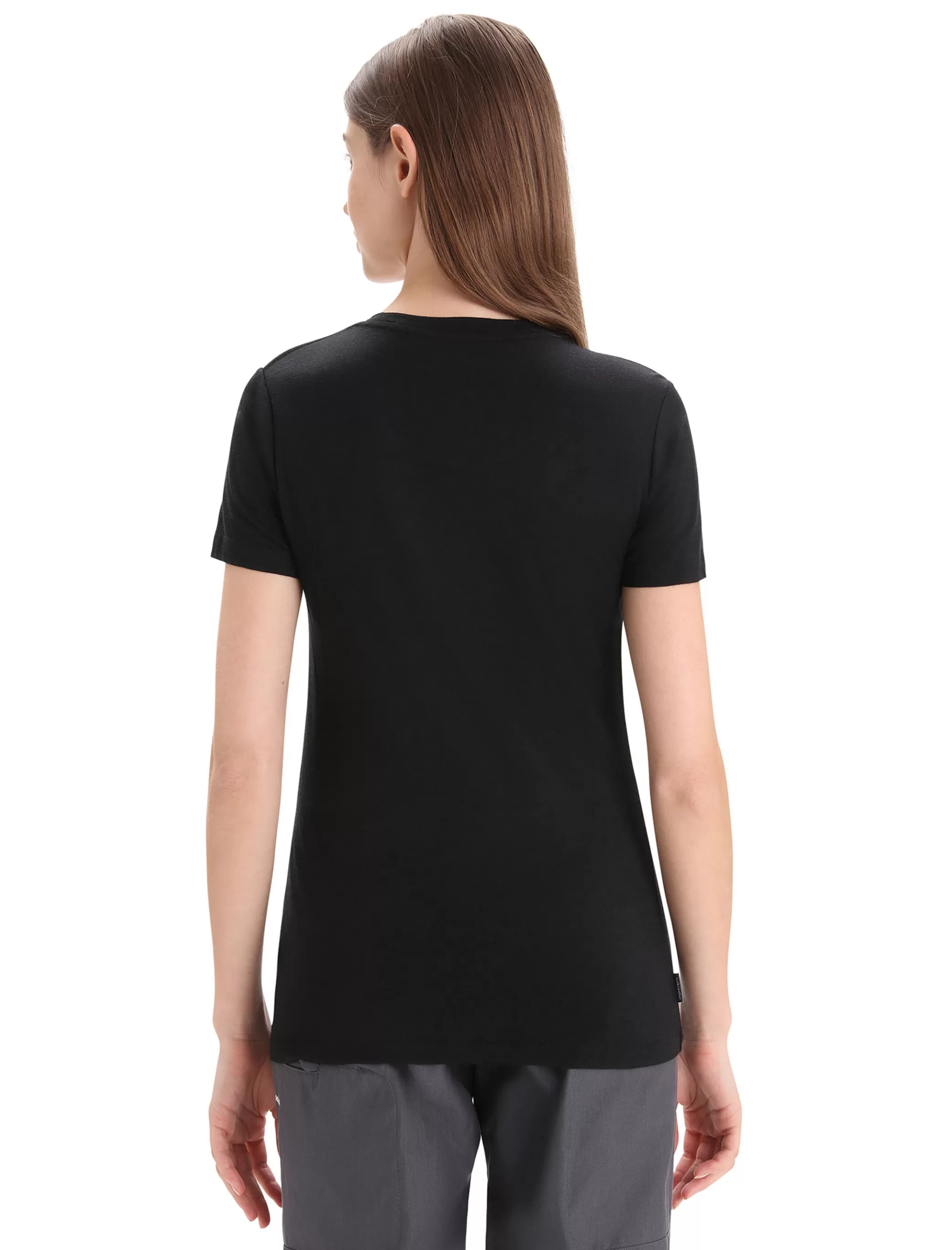 Cheap icebreaker Women'S Merino Tech Lite Ii Short Sleeve T-Shirt Natural Black